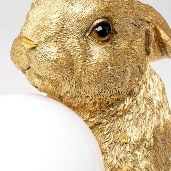 KARE Lampa stołowa design Sweet Rabbit, mosiężny / złoty, salon / jadalnia, tworzywo sztuczne, design