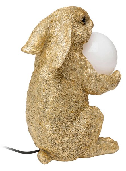 KARE Lampa stołowa design Sweet Rabbit, mosiężny / złoty, salon / jadalnia, tworzywo sztuczne, design