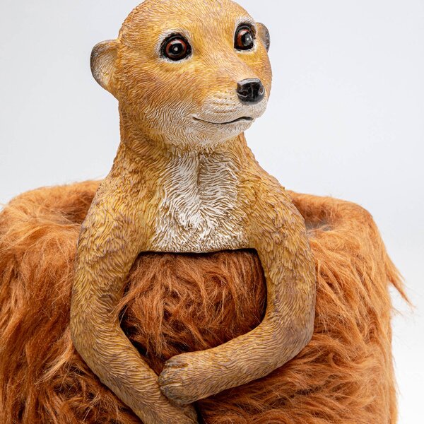 KARE Lampa stołowa design Animal Meerkat Fur, brązowy / rdzawy, salon / jadalnia, tworzywo sztuczne, design