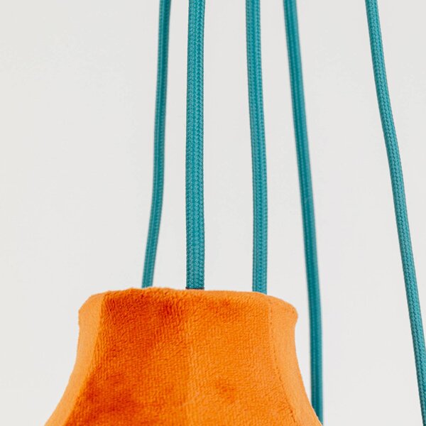 KARE Lampa wisząca designerska Saloon Fringes, możliwość ściemniania, multikolor, salon / jadalnia, tworzywo sztuczne, design