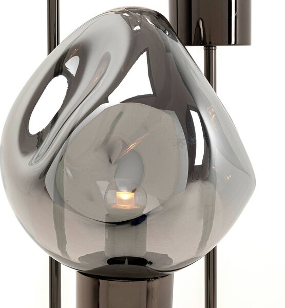 KARE Lampa stojąca designerska Supernova, aluminiowy / szary / cynkowy, salon / jadalnia, szkło, design