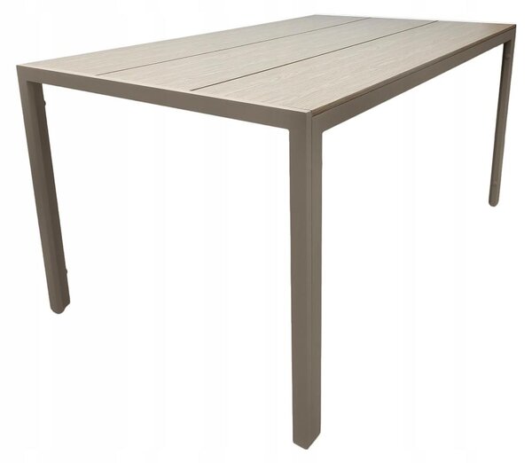 Aluminiowy stó ogrodowy na taras z blatem polywood Allen Pro 150x90 taupe