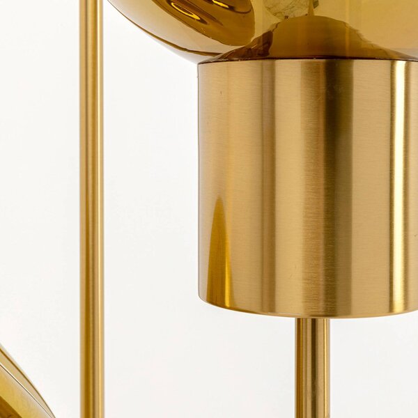 KARE Lampa stojąca designerska Supernova, mosiężny / złoty, salon / jadalnia, szkło, design