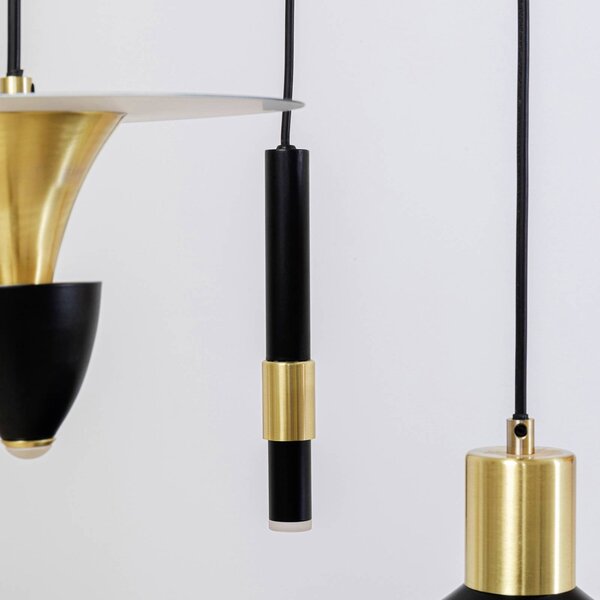 KARE Lampa wisząca designerska Cappelli, możliwość ściemniania, multikolor, salon / jadalnia, metal, design