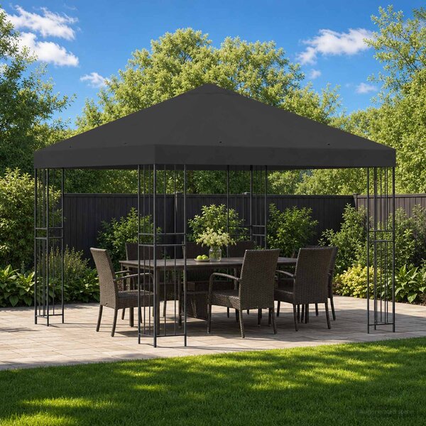 Altana 3 x 3 m antracytowy Poliester i Stal 190 gsm
