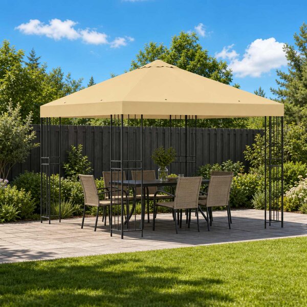 Altana 3 x 3 m kremowy Poliester i Stal 190 gsm