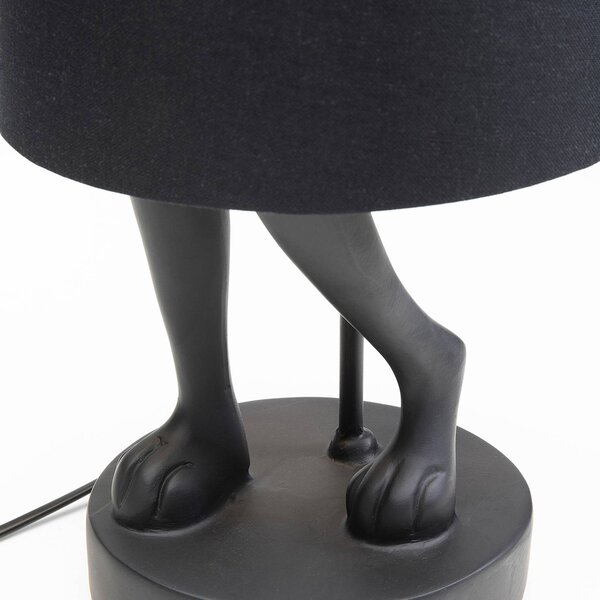 KARE Lampa stołowa Animal Rabbit, czarny, salon / jadalnia, tworzywo sztuczne, design