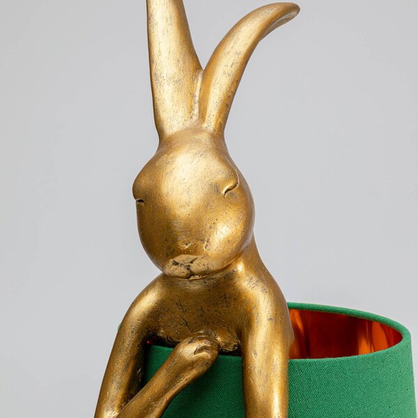 KARE Lampa stołowa Animal Rabbit, mosiężny / złoty, salon / jadalnia, tworzywo sztuczne, design