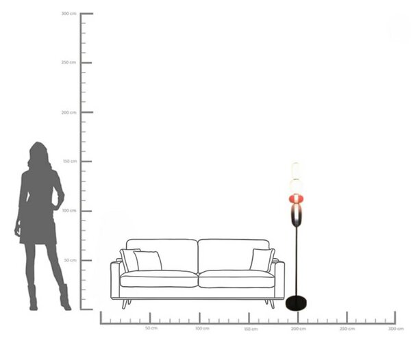 KARE Lampa stojąca designerska Sugar, multikolor, salon / jadalnia, szkło, design
