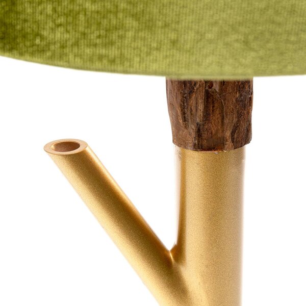 KARE Lampa stołowa design Twig, zielony, salon / jadalnia, tkanina / materiał / jedwab, design