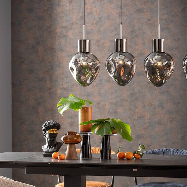 KARE Lampa wisząca designerska Supernova, możliwość ściemniania, aluminiowy / szary / cynkowy, salon / jadalnia, szkło, design