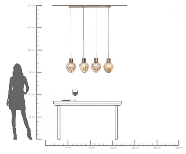 KARE Lampa wisząca designerska Supernova, możliwość ściemniania, aluminiowy / szary / cynkowy, salon / jadalnia, szkło, design