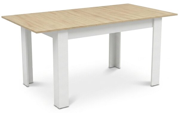 Styl I Elegancja Stół Rozkładany Np 120-160X80 Sonoma - Nogi Białe