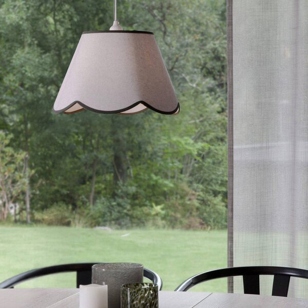 PR Home Lampa wisząca Nell, możliwość ściemniania, biały / opal, salon / jadalnia, tkanina / materiał / jedwab