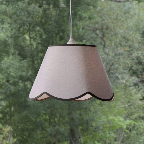 PR Home Lampa wisząca Nell, możliwość ściemniania, biały / opal, salon / jadalnia, tkanina / materiał / jedwab