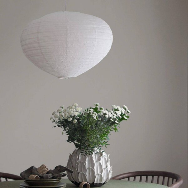 PR Home Lampa wisząca Verona, możliwość ściemniania, biały / opal, salon / jadalnia, tkanina / materiał / jedwab