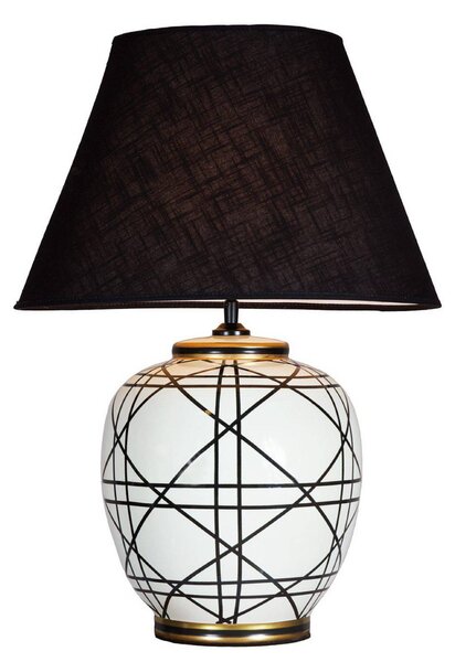 PR Home Lampa stołowa New York, salon / jadalnia, tkanina / materiał / jedwab