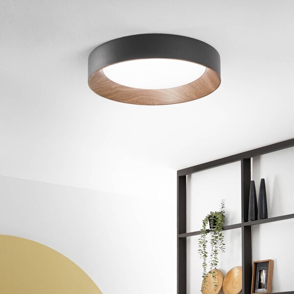 Luce Ambiente Design Lampa sufitowa LED Arka, czarny, salon / jadalnia, metal, nowoczesny