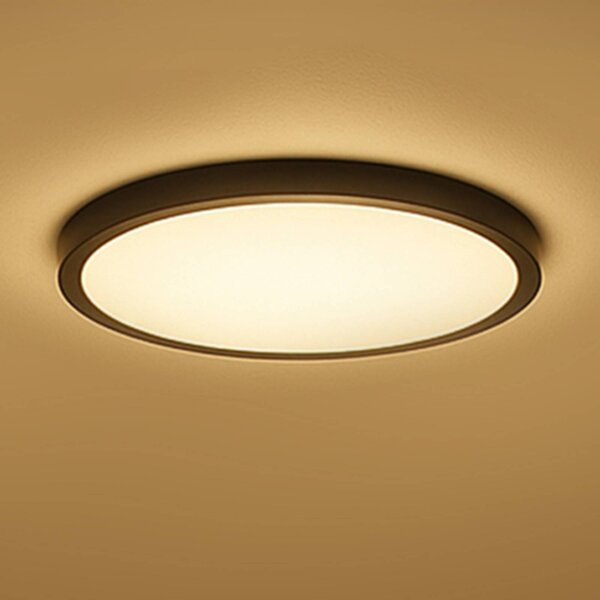 Calex Inteligentna lampa sufitowa Smart HALO, możliwość ściemniania, czarny, salon / jadalnia, tworzywo sztuczne, nowoczesny