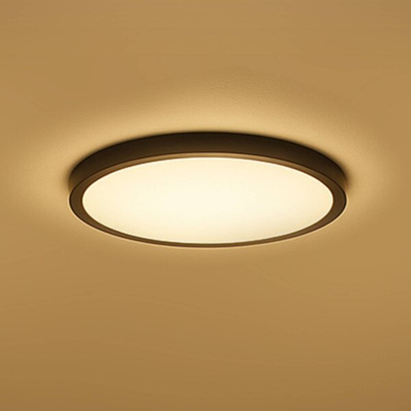 Calex Inteligentna lampa sufitowa Smart HALO, możliwość ściemniania, czarny, salon / jadalnia, tworzywo sztuczne, nowoczesny