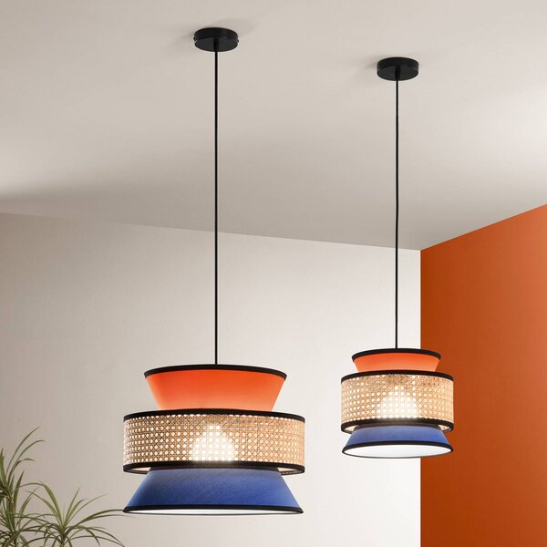 Luce Ambiente Design Lampa wisząca Gazebo, możliwość ściemniania, żółty / pomarańczowy, salon / jadalnia, tkanina / materiał / jedwab