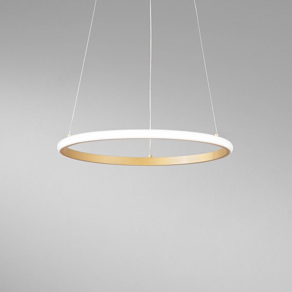 Luce Ambiente Design Lampa wisząca Axis, mosiężny / złoty, salon / jadalnia, metal, nowoczesny