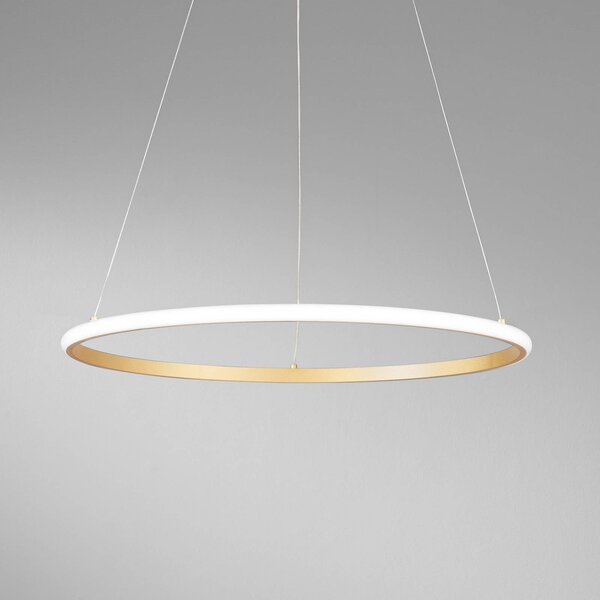 Luce Ambiente Design Lampa wisząca Axis, mosiężny / złoty, salon / jadalnia, metal, nowoczesny