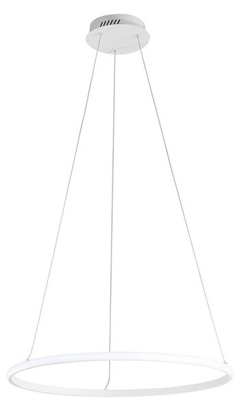 Luce Ambiente Design Lampa wisząca Axis, biały / opal, salon / jadalnia, metal, nowoczesny