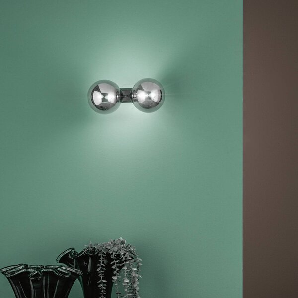 Luce Ambiente Design Kinkiet Honey, możliwość ściemniania, czarny, salon / jadalnia, metal