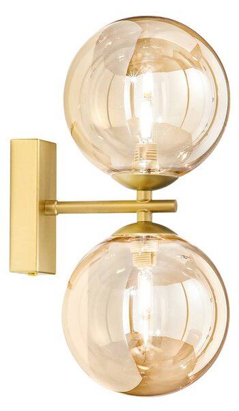 Luce Ambiente Design Kinkiet Honey, możliwość ściemniania, mosiężny / złoty, salon / jadalnia, metal
