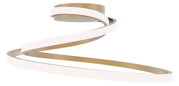 Luce Ambiente Design Lampa sufitowa LED Coaster, mosiężny / złoty, salon / jadalnia, aluminium, nowoczesny