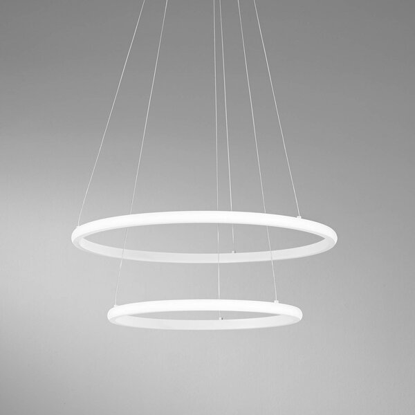 Luce Ambiente Design Lampa wisząca Axis, biały / opal, salon / jadalnia, metal, nowoczesny