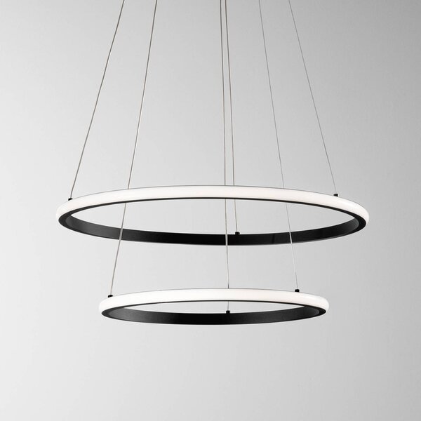 Luce Ambiente Design Lampa wisząca Axis, czarny, salon / jadalnia, metal, nowoczesny