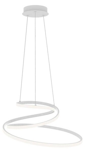 Luce Ambiente Design Lampa wisząca Coaster, biały / opal, salon / jadalnia, aluminium, nowoczesny