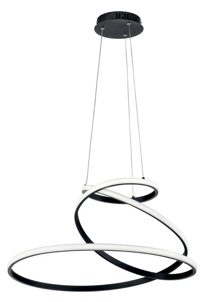 Luce Ambiente Design Lampa wisząca Coaster, czarny, salon / jadalnia, aluminium, nowoczesny