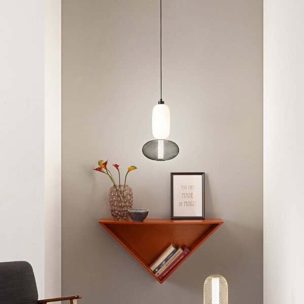 Luce Ambiente Design Lampa wisząca Inkas, czarny, salon / jadalnia, szkło