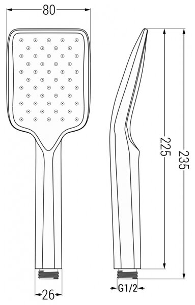 Mexen R-62 rączka prysznicowa 1-funkcyjna, biała - 79562-20