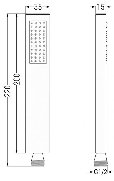 Mexen R-02 rączka prysznicowa 1-funkcyjna, biała - 79500-20