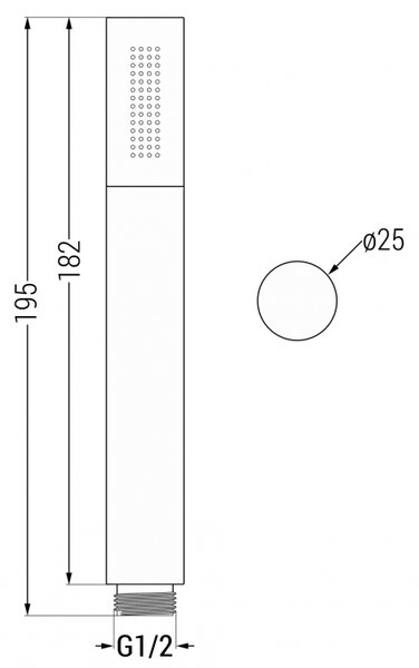 Mexen R-70 rączka prysznicowa 1-funkcyjna, różowe złoto - 79570-60