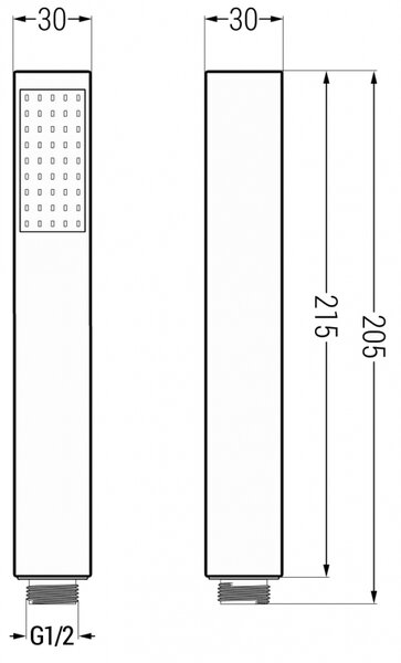 Mexen R-77 rączka prysznicowa 1-funkcyjna, chrom - 79577-00