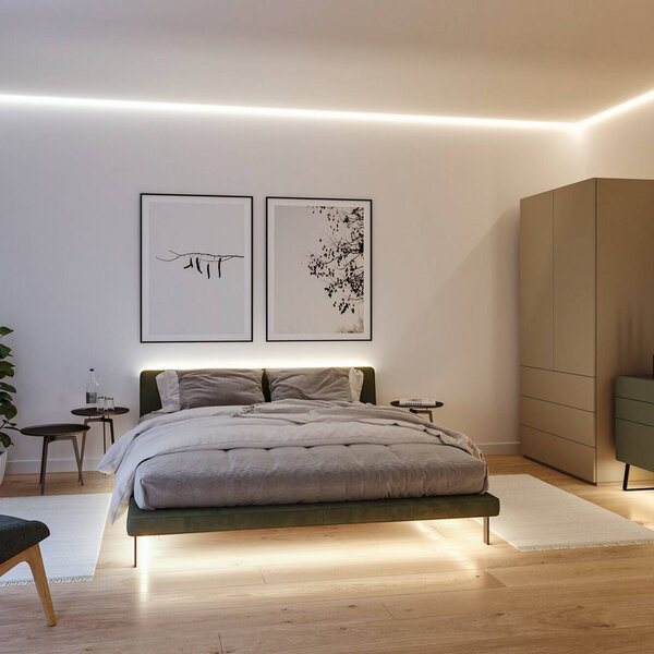 Paulmann Taśma LED MaxLED 1000 uzupełnienie 2,5 m srebrna CCT 1000, możliwość ściemniania, chromowy / srebrny, salon / jadalnia, tworzywo sztuczne, nowoczesny