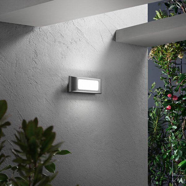 INTEC Kinkiet zewnętrzny LED Desert, czarny, aluminium, nowoczesny