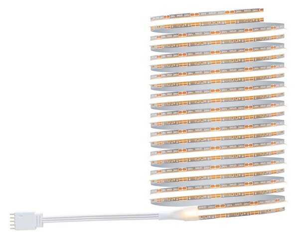 Paulmann taśma LED MaxLED 500 zestaw podstawowy, 3 m, srebrna, CCT 500, możliwość ściemniania, chromowy / srebrny, salon / jadalnia, tworzywo sztuczne, nowoczesny