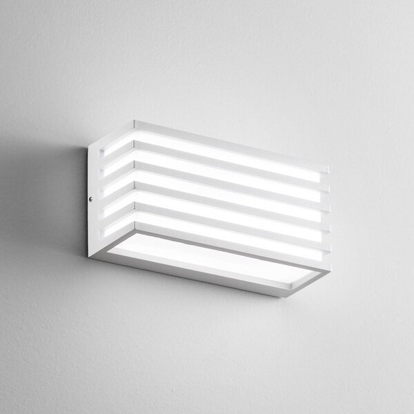 INTEC Kinkiet zewnętrzny LED Dukrot, biały / opal, aluminium, nowoczesny