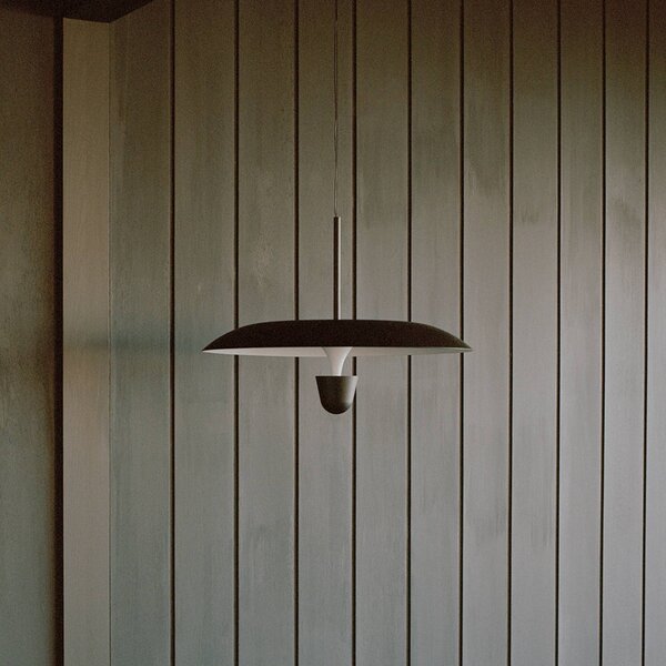 New Works Lampa wisząca designerska Kantarell, możliwość ściemniania, czarny, salon / jadalnia, metal, design