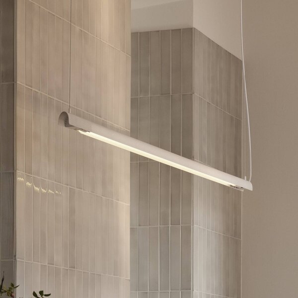 GEJST Lampa wisząca designerska Radent, biały / opal, salon / jadalnia, metal