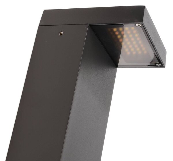 Deko-Light Słupek oświetleniowy LED Lerna, czarny, aluminium, nowoczesny