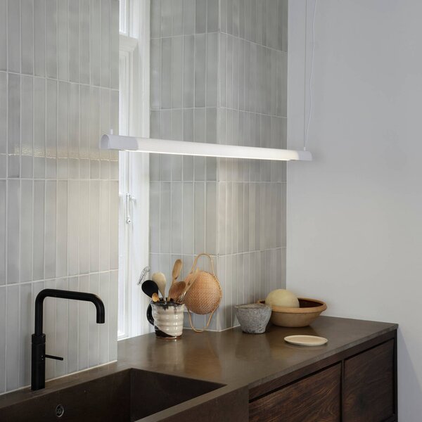GEJST Lampa wisząca designerska Radent, biały / opal, salon / jadalnia, metal