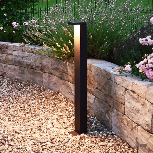 Deko-Light Słupek oświetleniowy LED Lerna, czarny, aluminium, nowoczesny