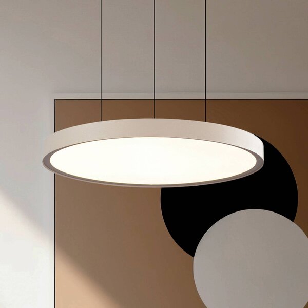 Viokef Lampa wisząca Denver, kremowy / amber, salon / jadalnia, aluminium, nowoczesny